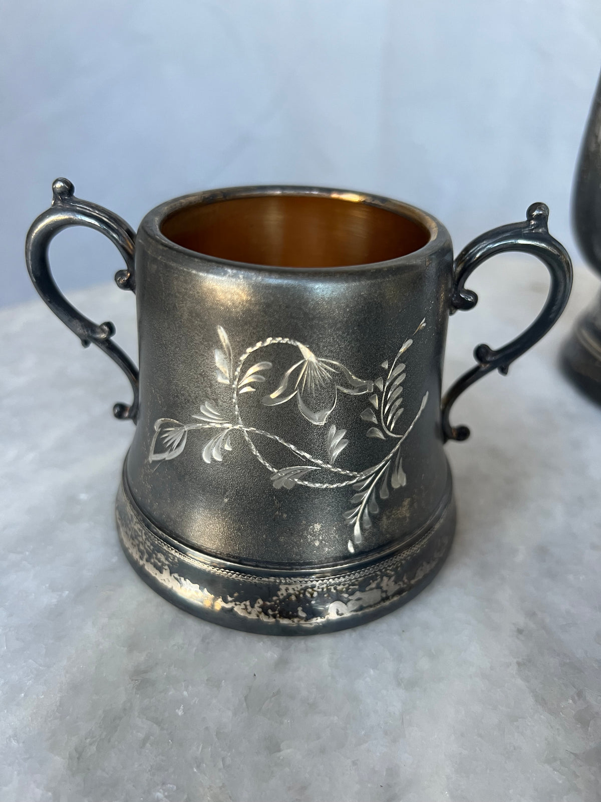 Vintage Etched Tea Set