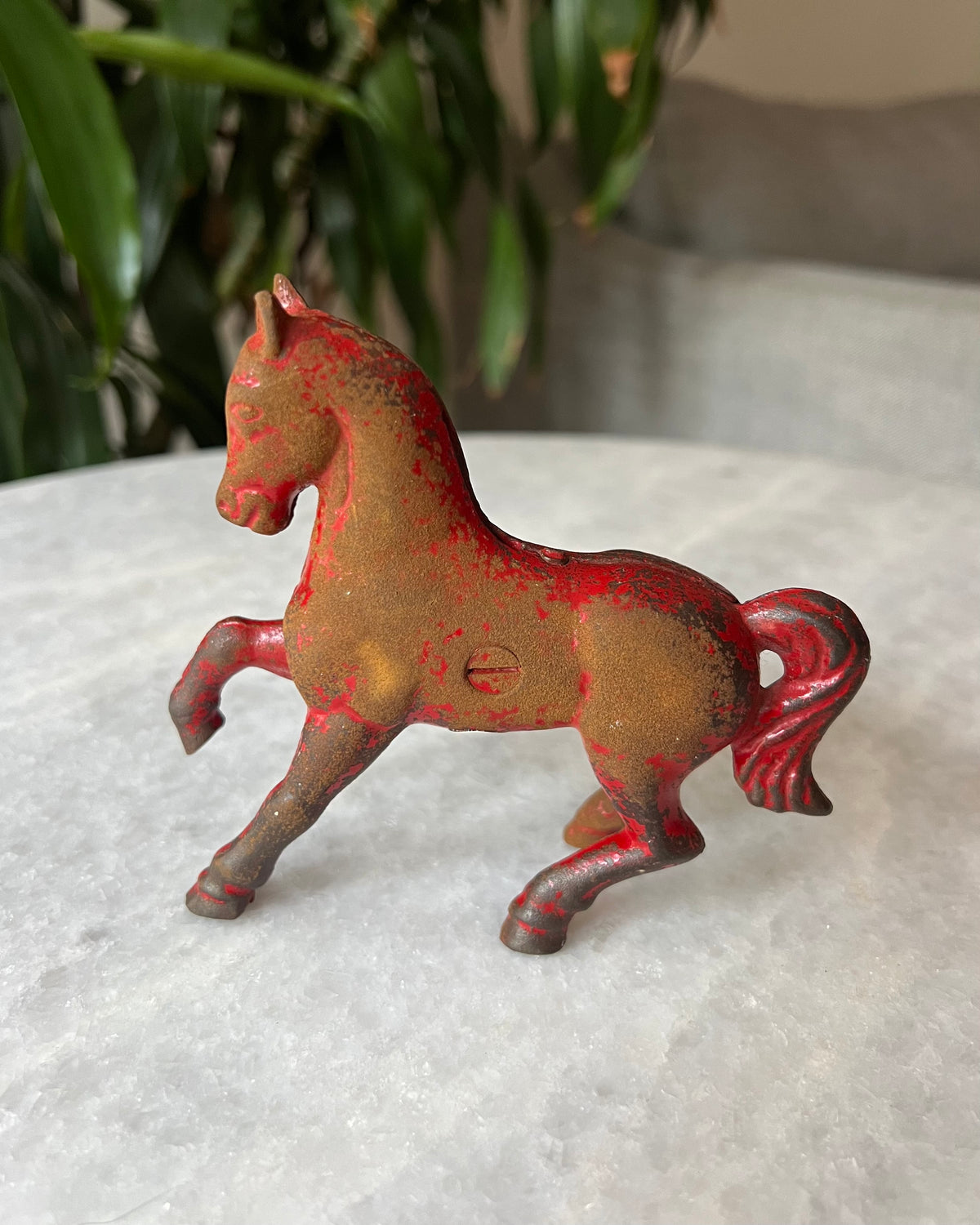 Vintage Cast Iron Horse Coin Bank