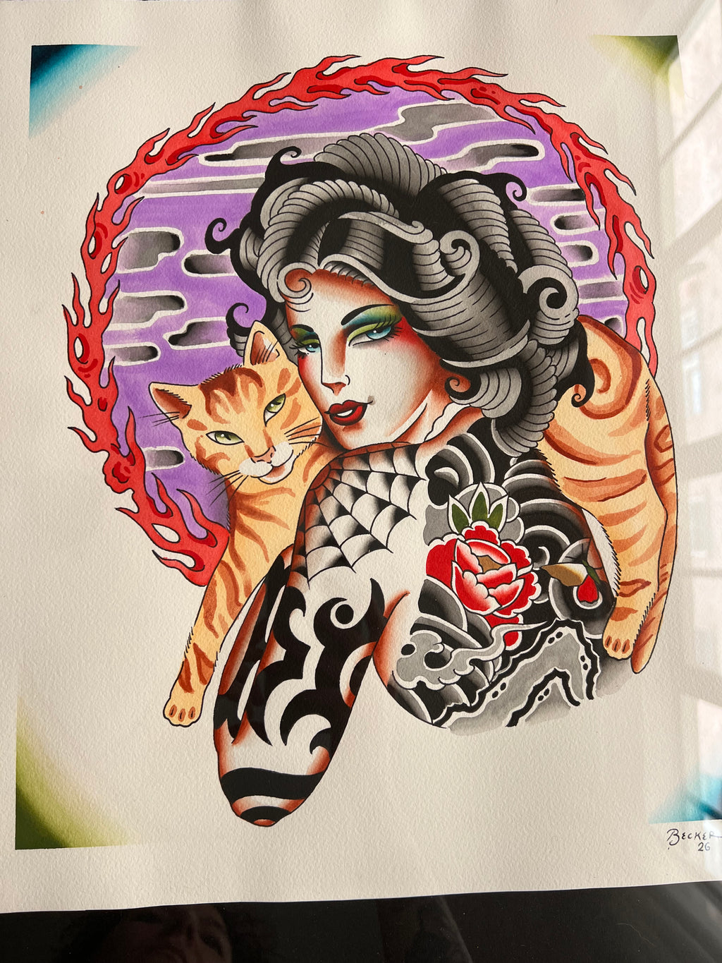 Miss Kitty Acrylic Painting