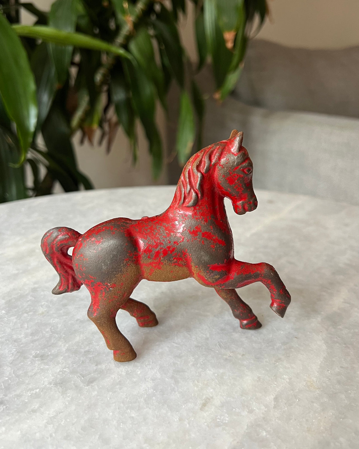 Vintage Cast Iron Horse Coin Bank