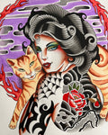 Miss Kitty Acrylic Painting