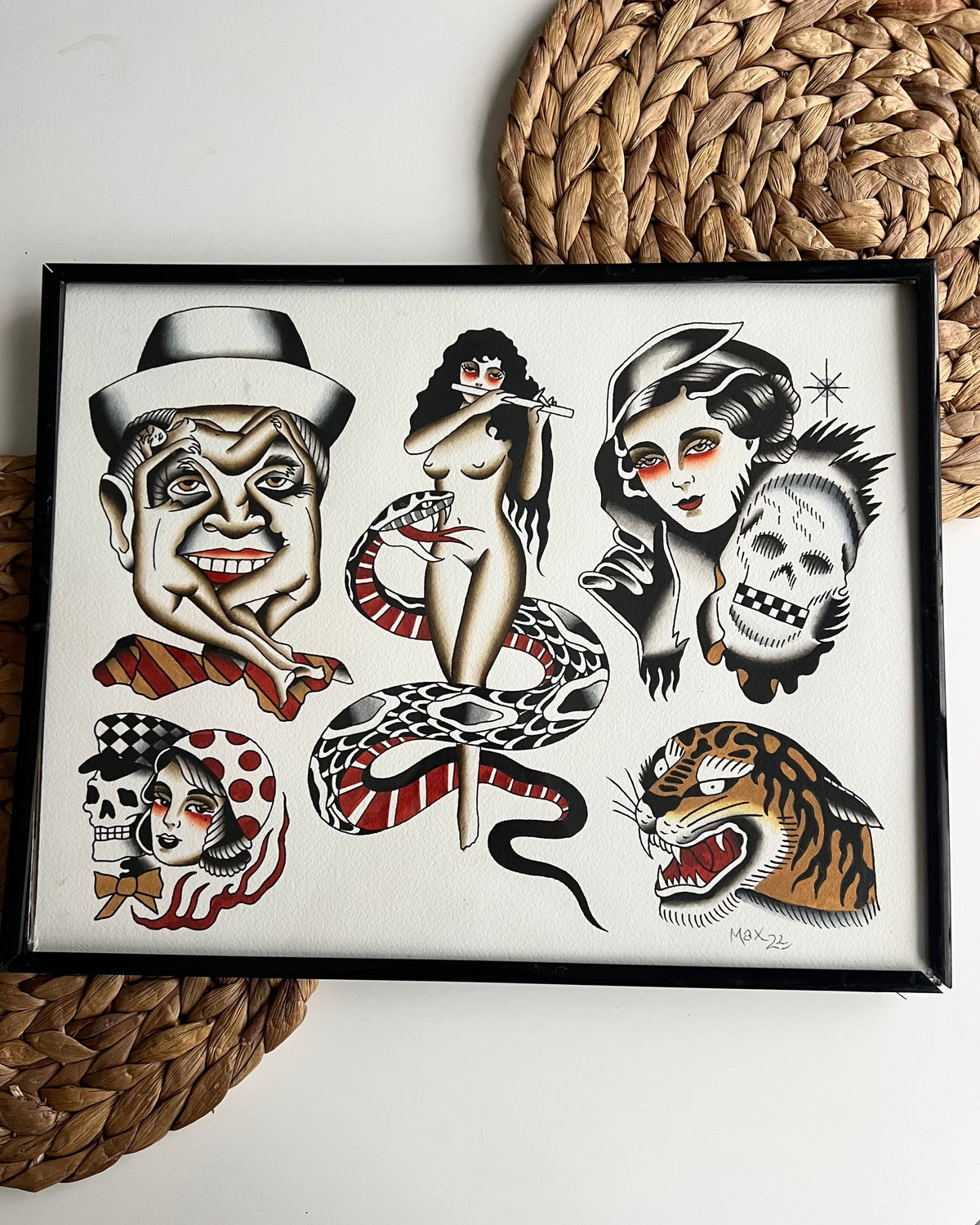 Snake Charmer Acrylic Painting