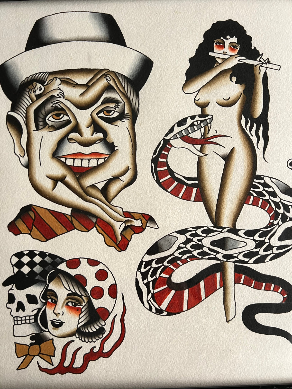 Snake Charmer Acrylic Painting
