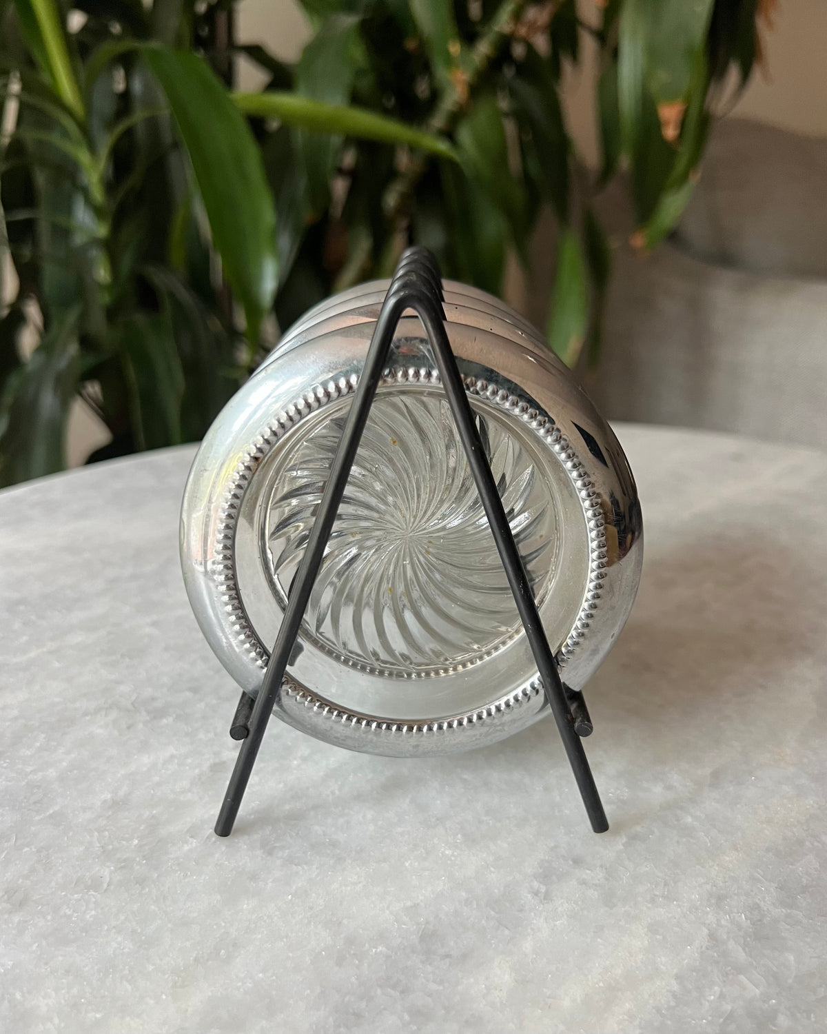 Vintage Glass Coaster Set