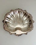 Large Vintage Silver Plated Clamshell