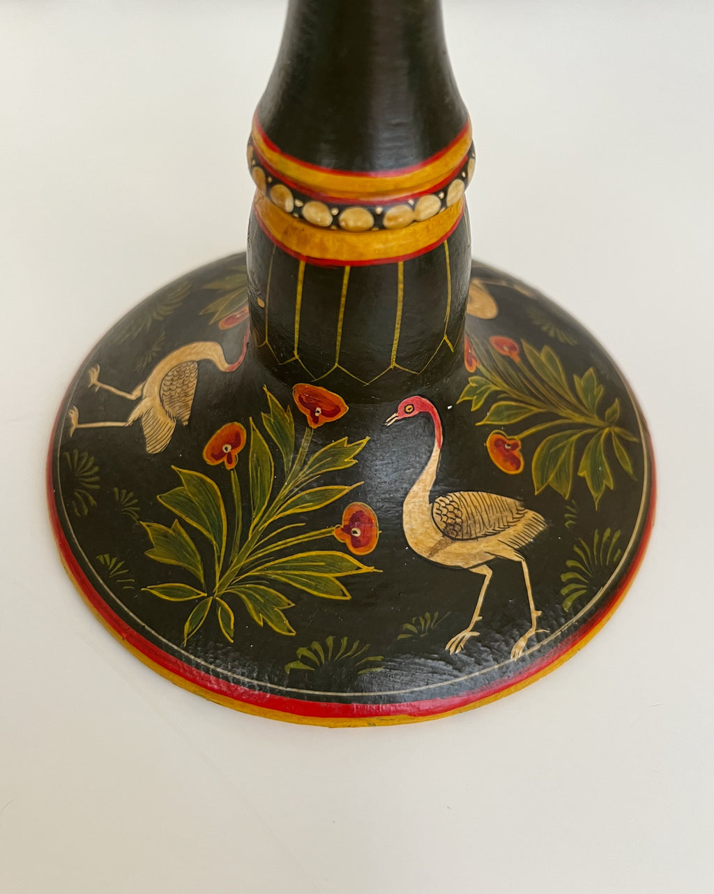 Vintage Folk Art Candlestick Holders