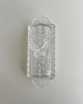 Vintage Crystal Glass Butterfly Butter Dish