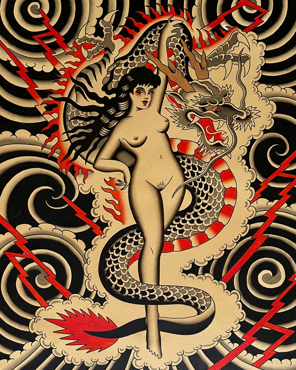 Dragon Lady - Acrylic Painting