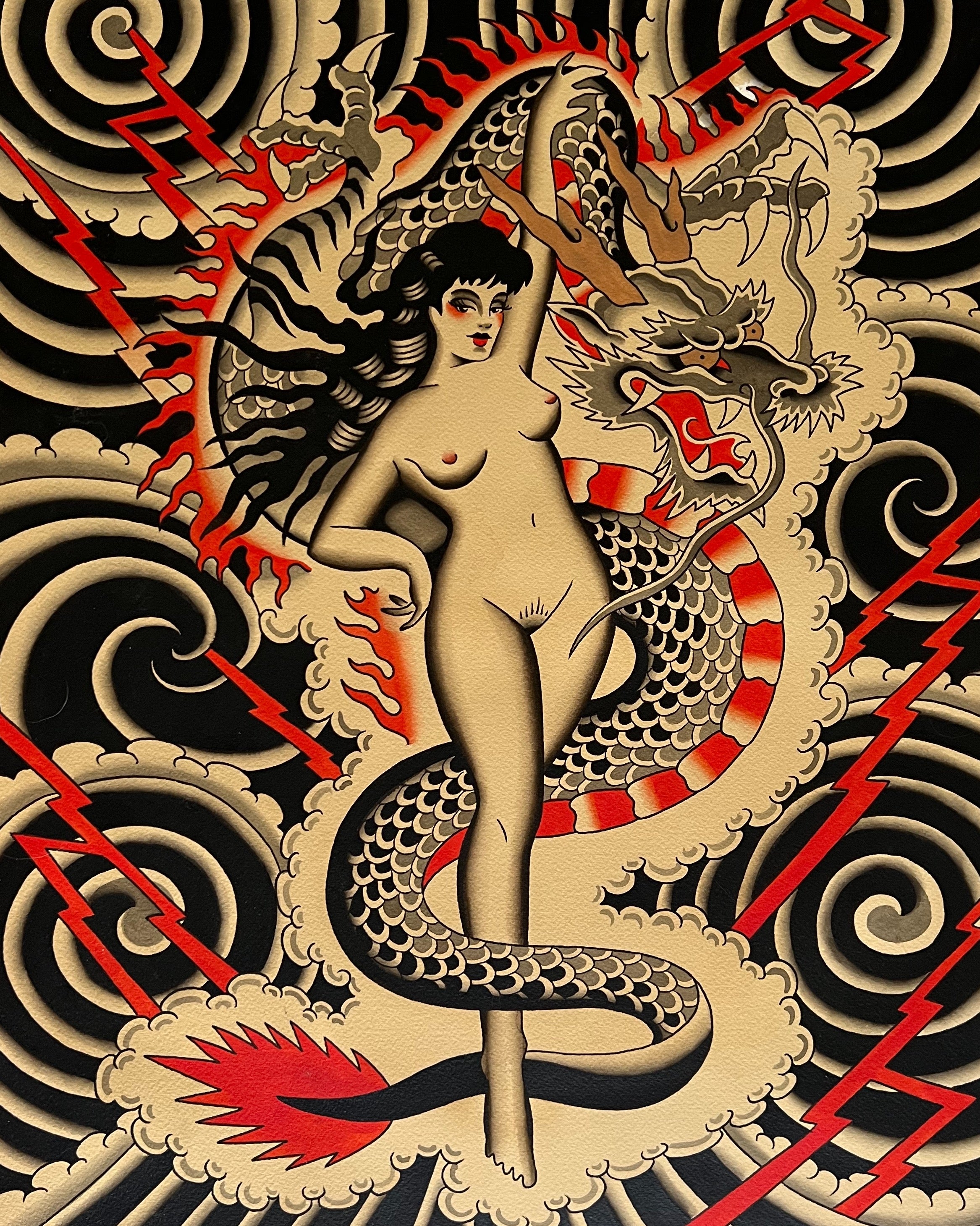 Dragon Lady - Acrylic Painting