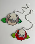 Rose Kewpie Stained Glass Suncatcher
