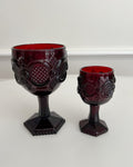 Vintage Ruby Red Goblet
