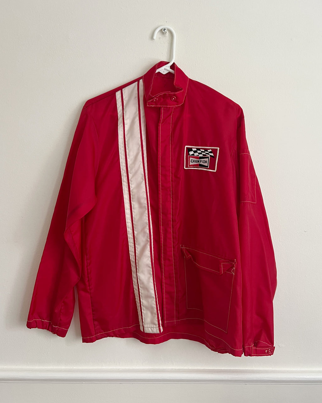 Vintage Racing Stripe Windbreaker