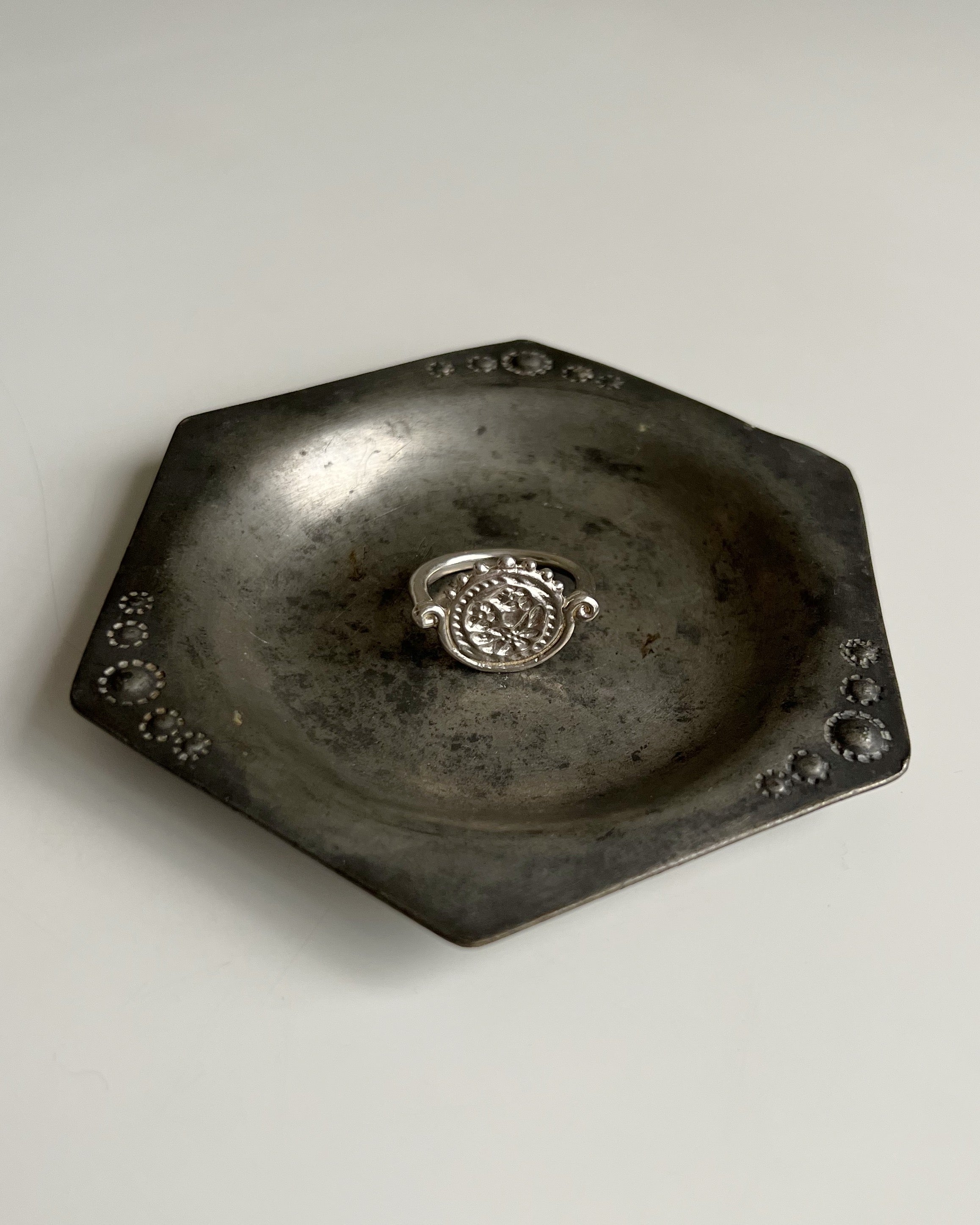 Vintage Pewter Trinket Dish