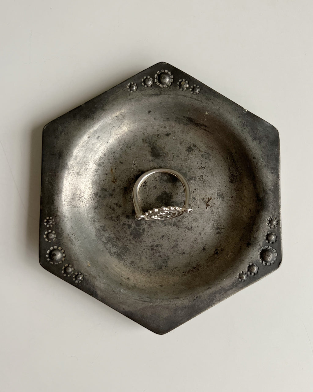 Vintage Pewter Trinket Dish