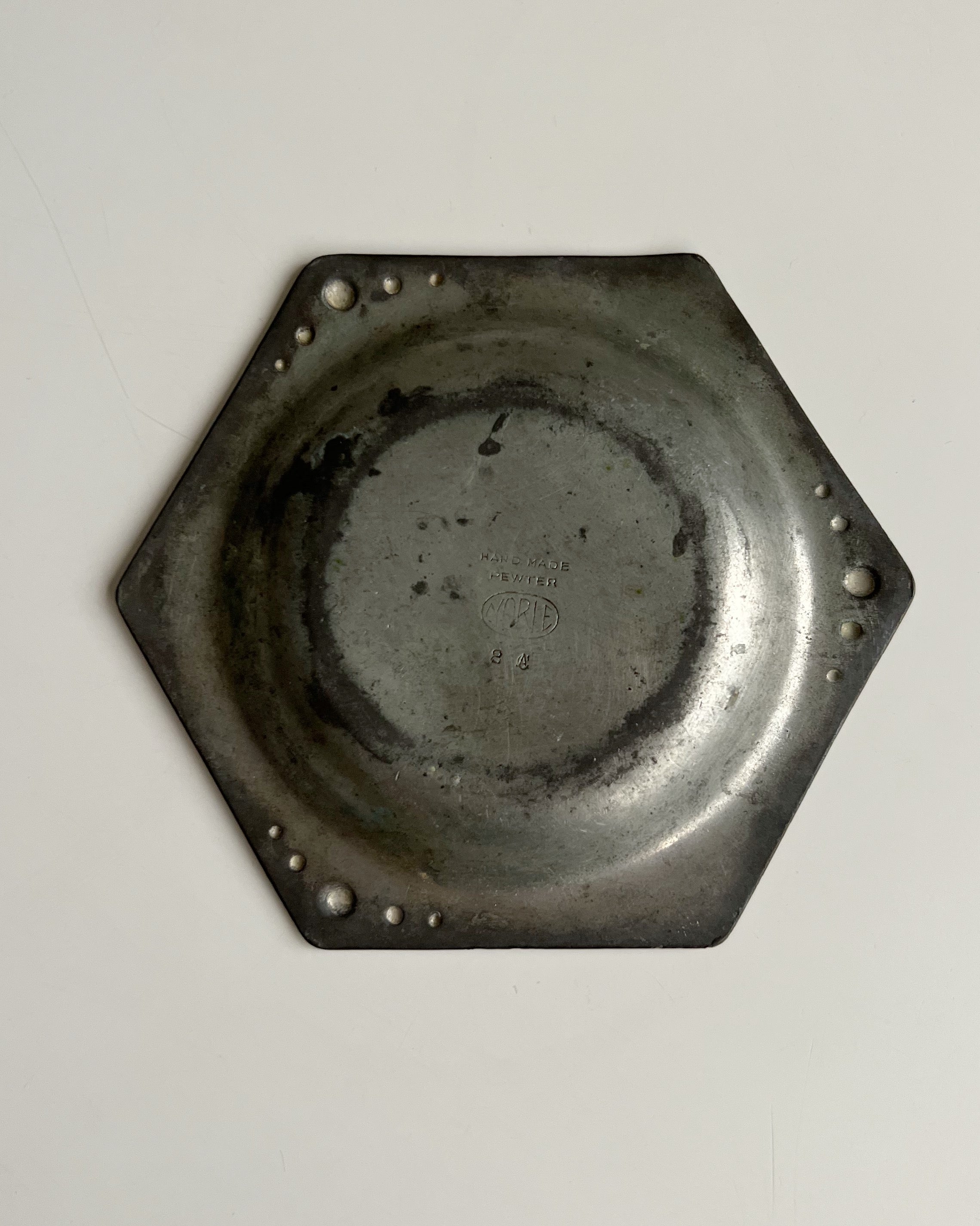 Vintage Pewter Trinket Dish