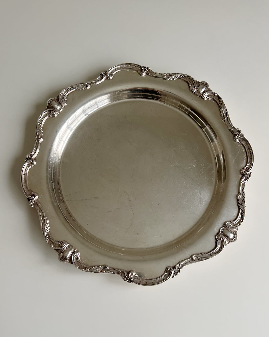 Vintage Silver Plated Serving Tray