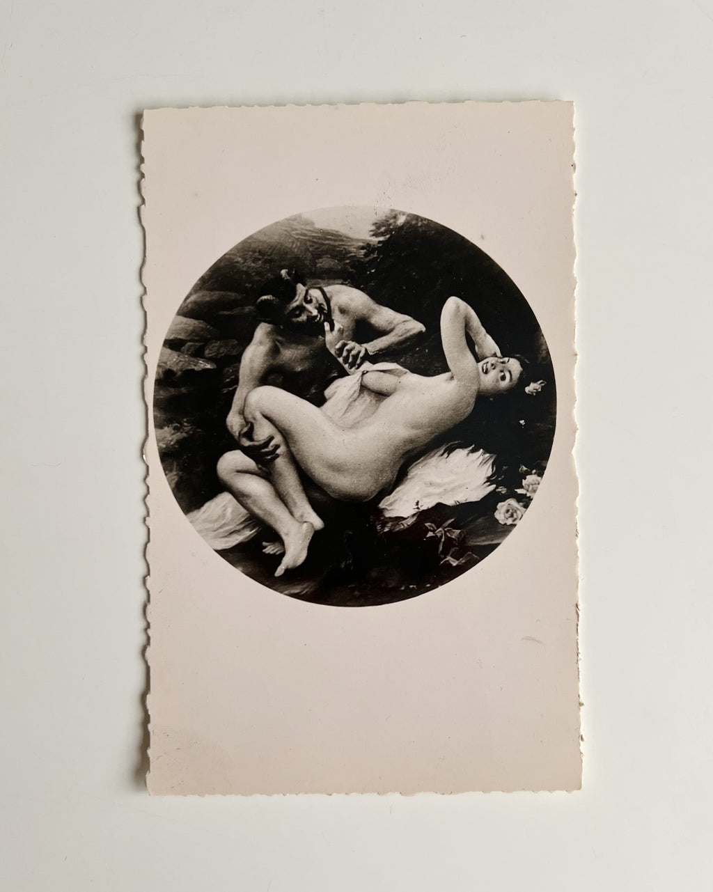 Salon de Paris Nymphe et Satyre - Vintage Postcard