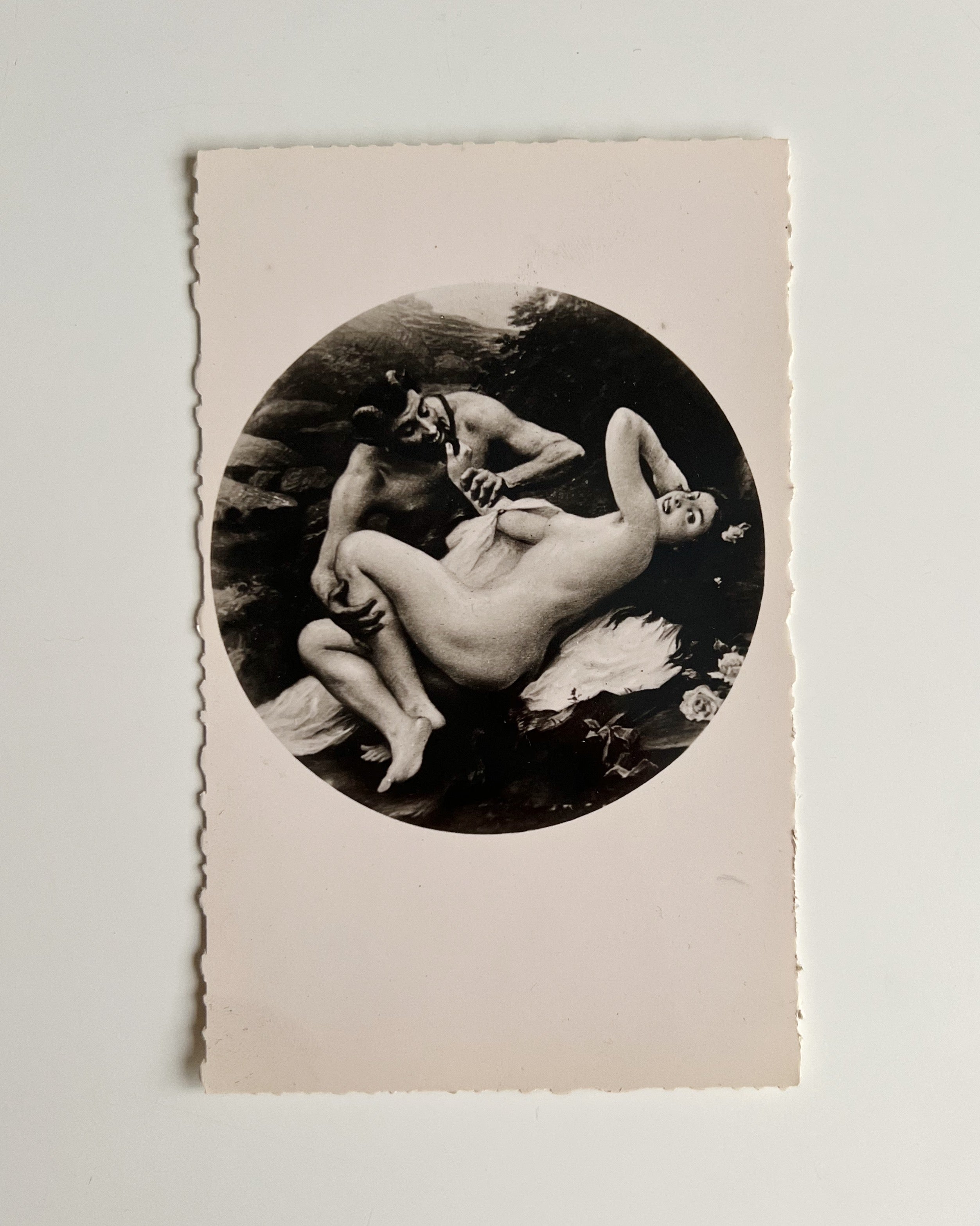 Salon de Paris Nymphe et Satyre - Vintage Postcard