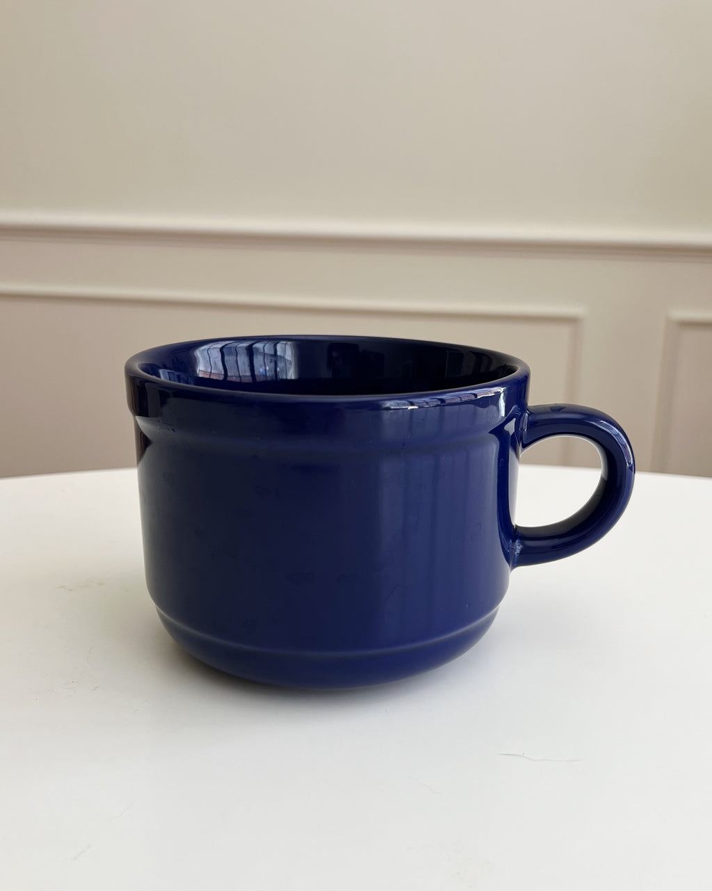 Vintage Cobalt Blue Cereal Mugs - Pair