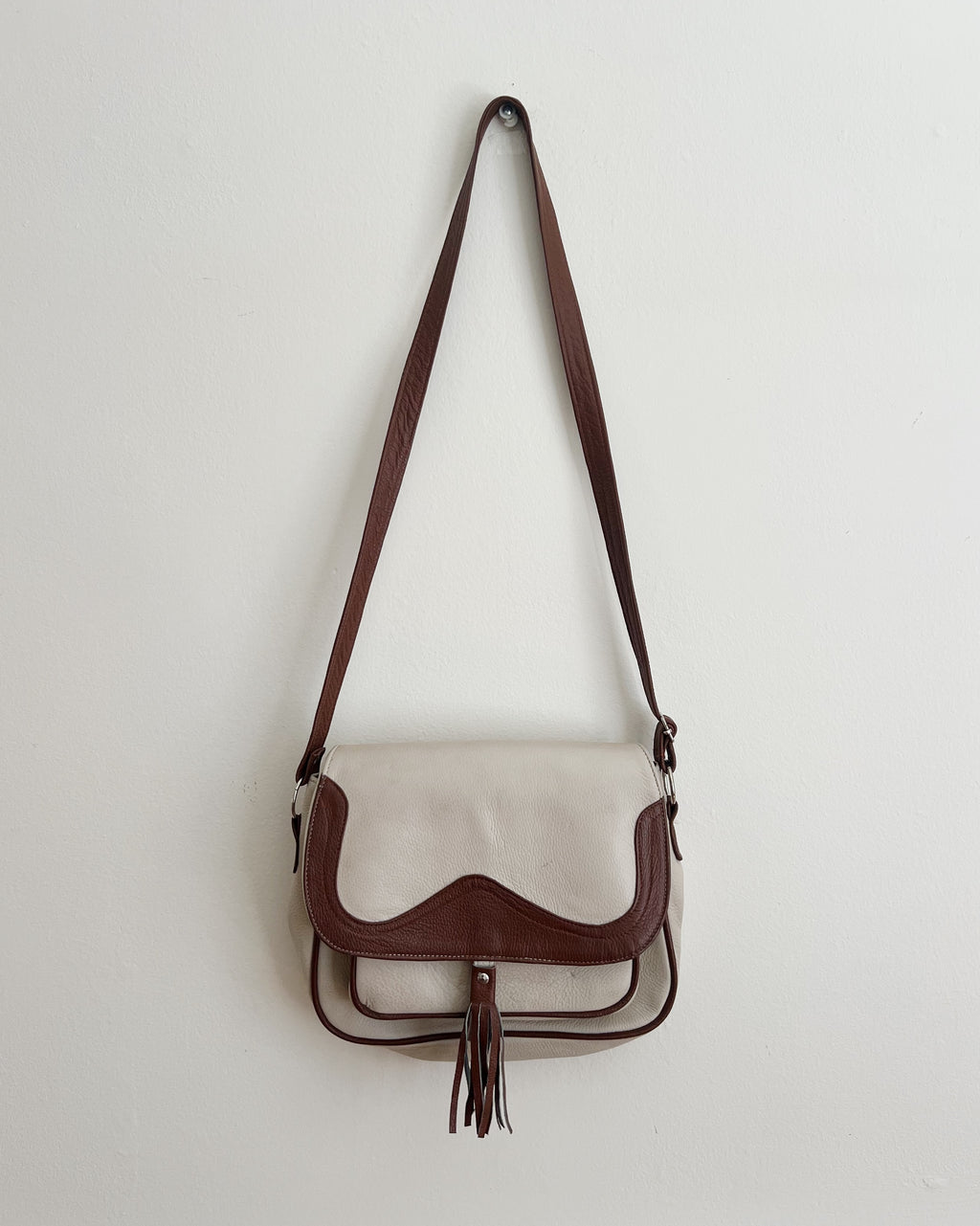 Vintage Leather Saddle Bag
