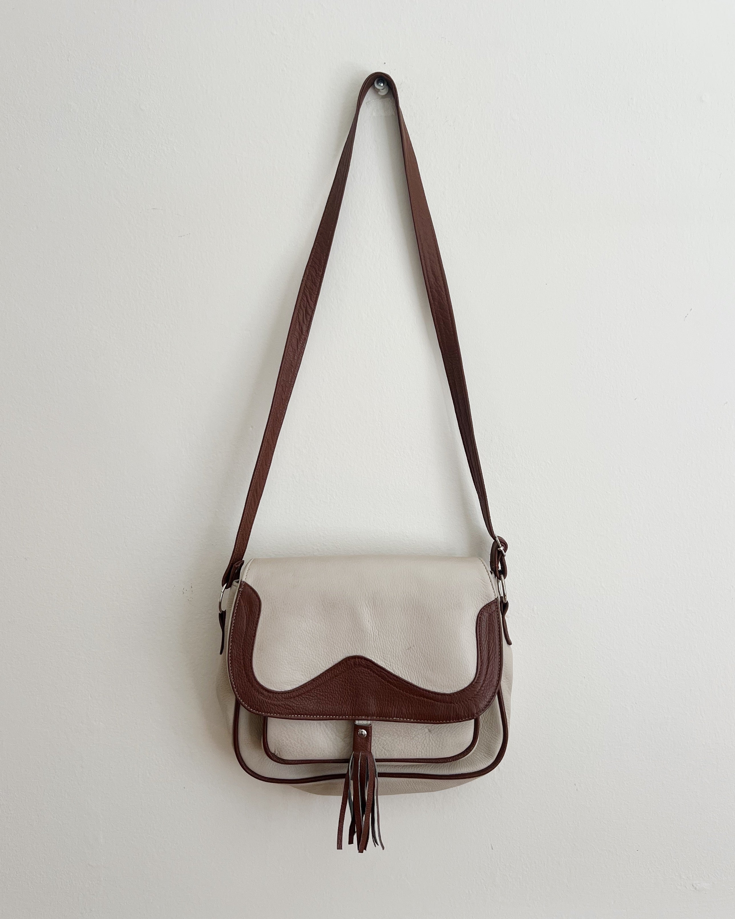 Vintage Leather Saddle Bag