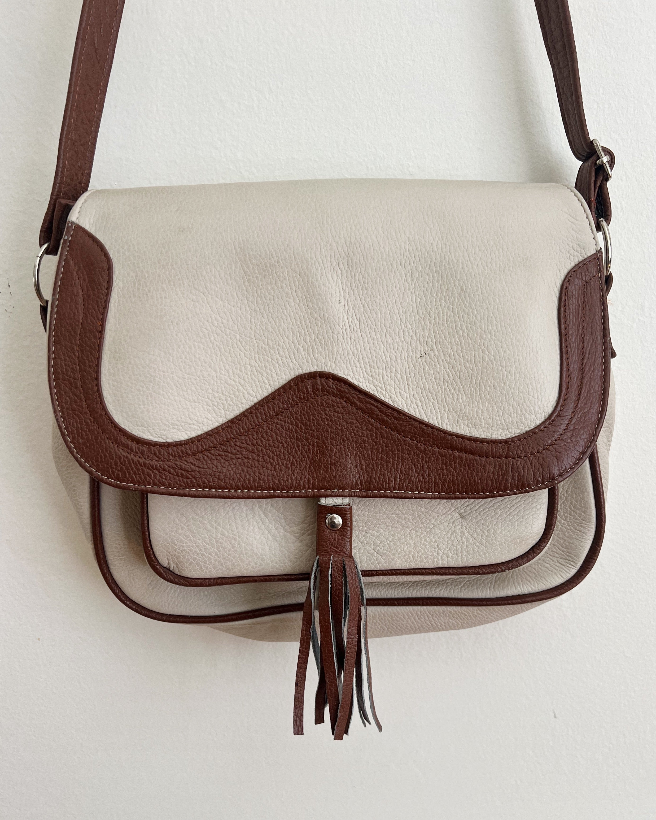 Vintage Leather Saddle Bag