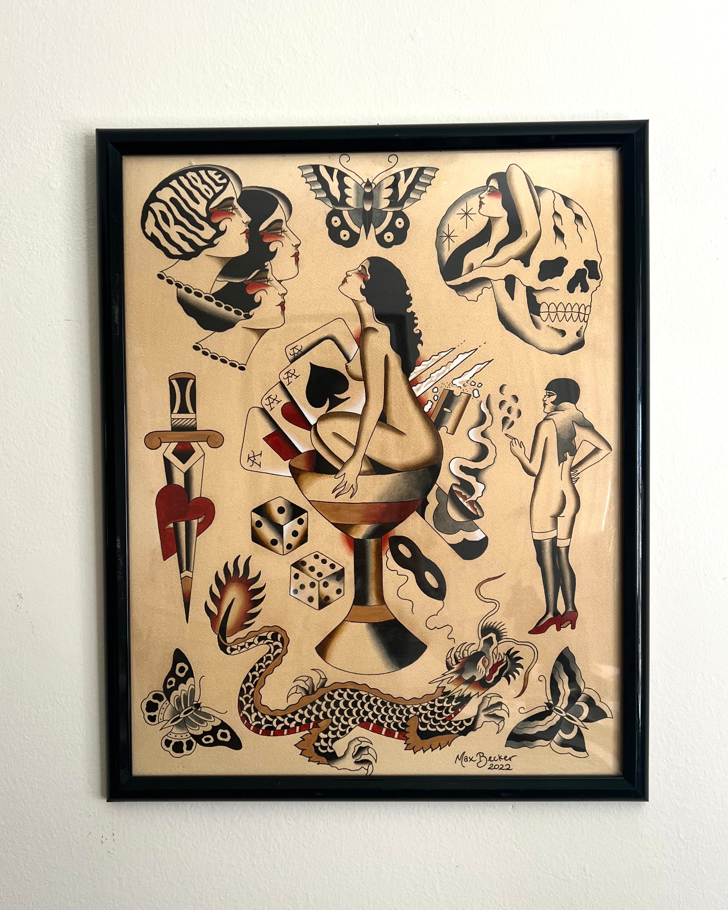 "Trouble" - Acrylic Painting