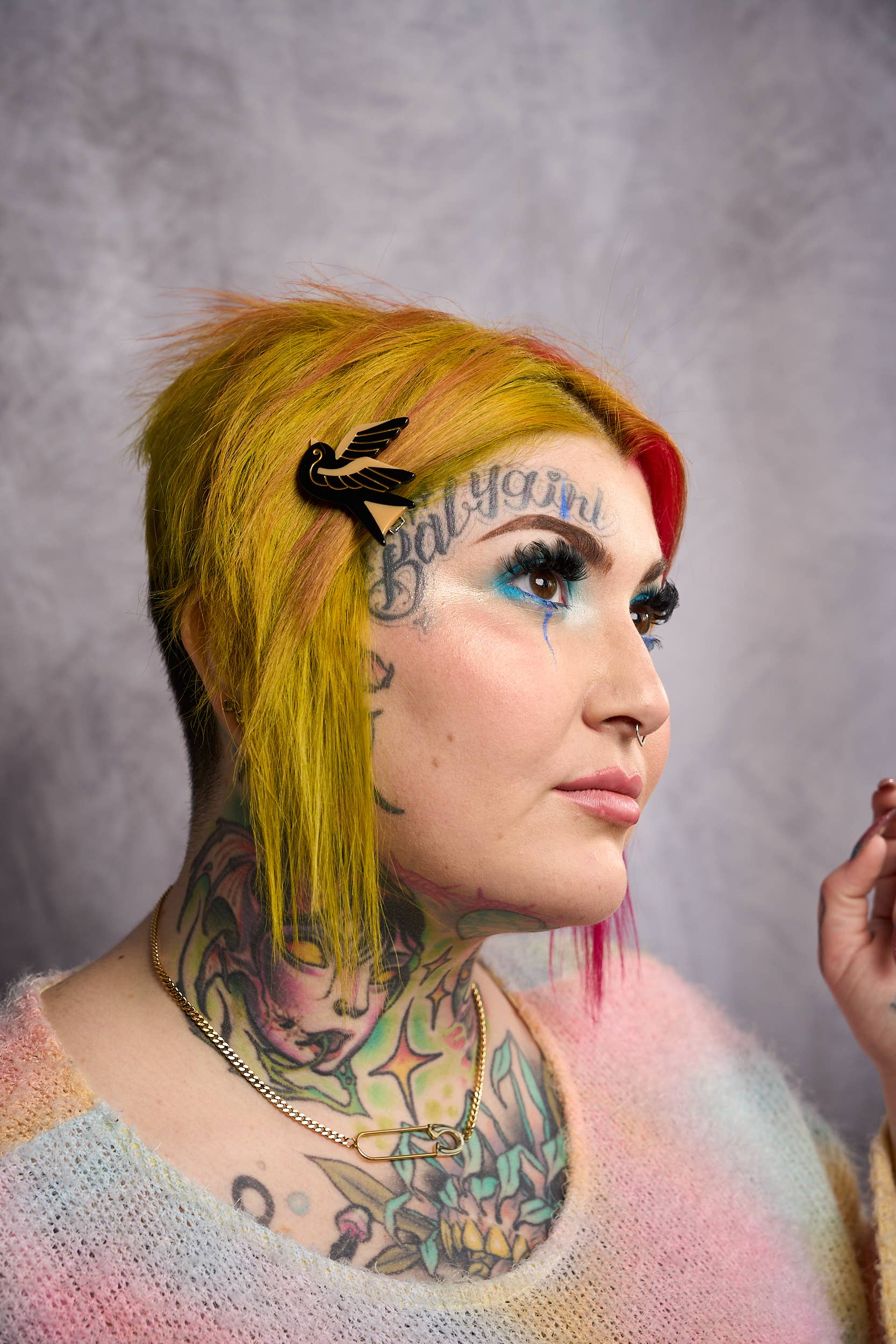 Sparrow Tattoo Hair Clip Set