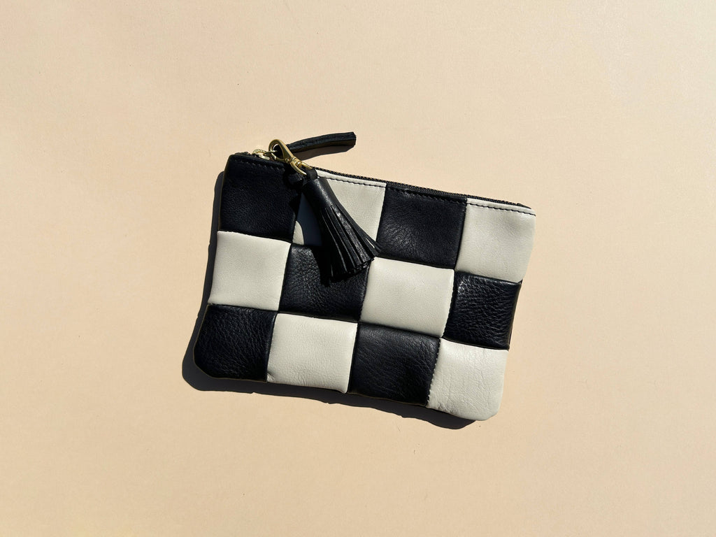 Tassel Keychain - black leather