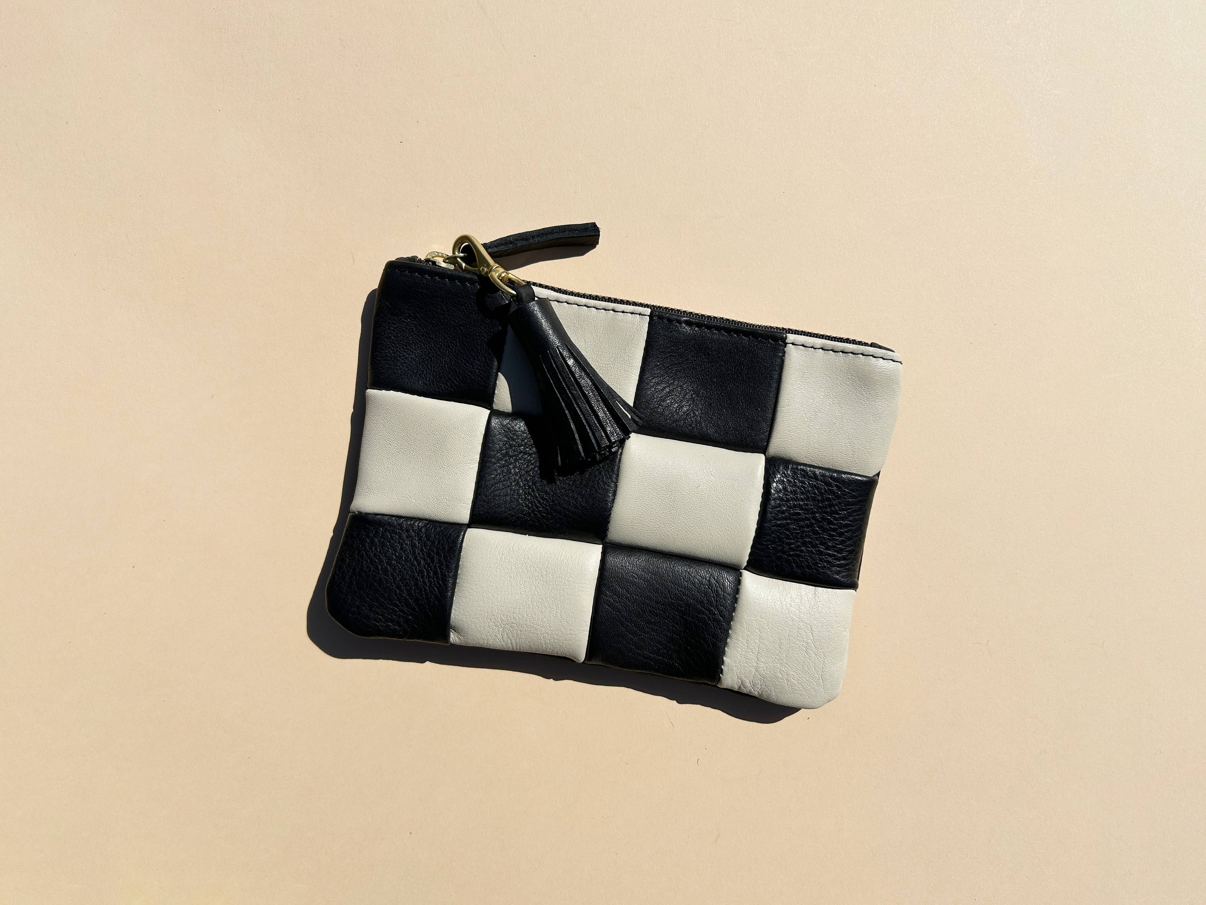 Tassel Keychain - black leather