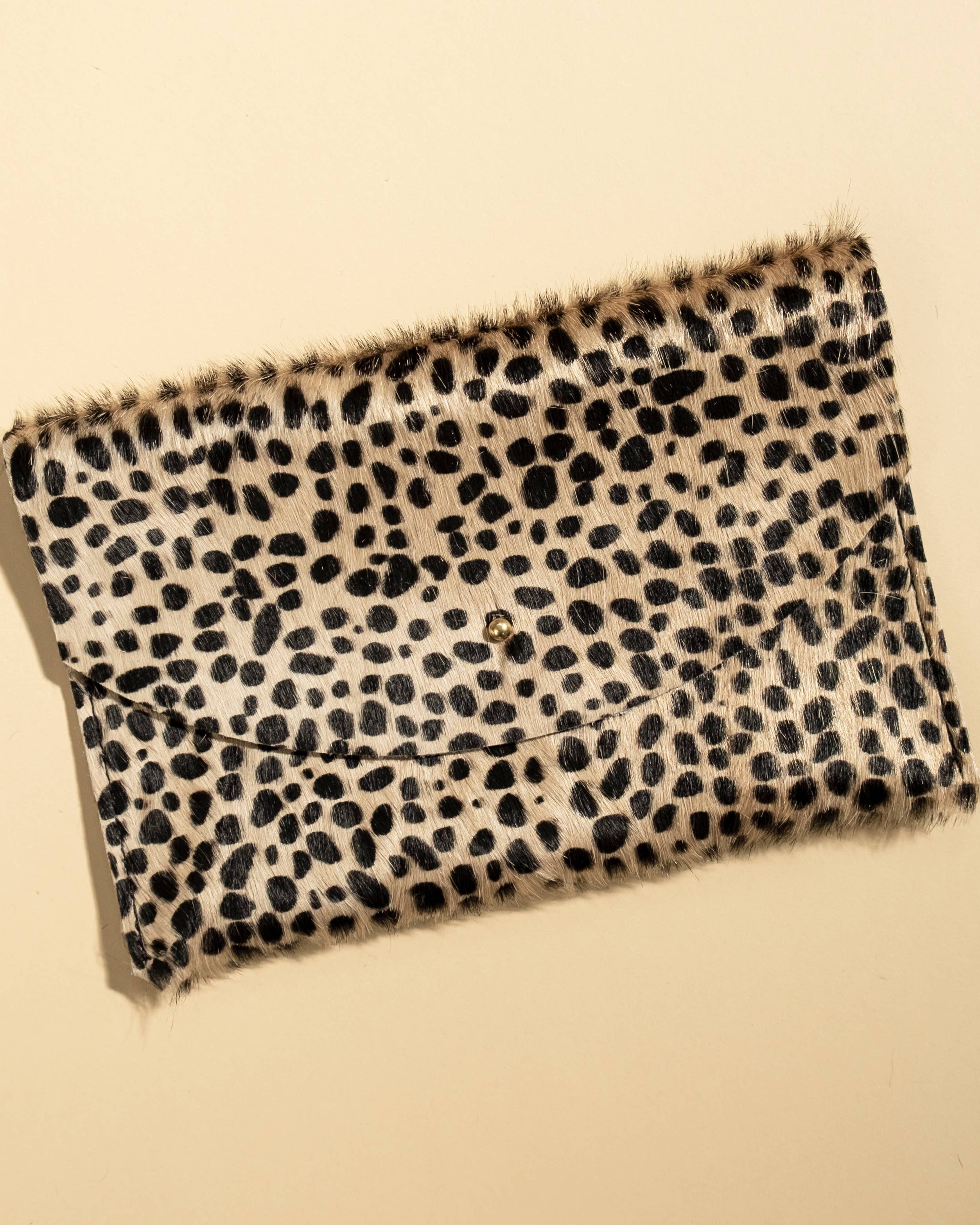 Envelope Pouch - Tiny Spotted Hair on Hide