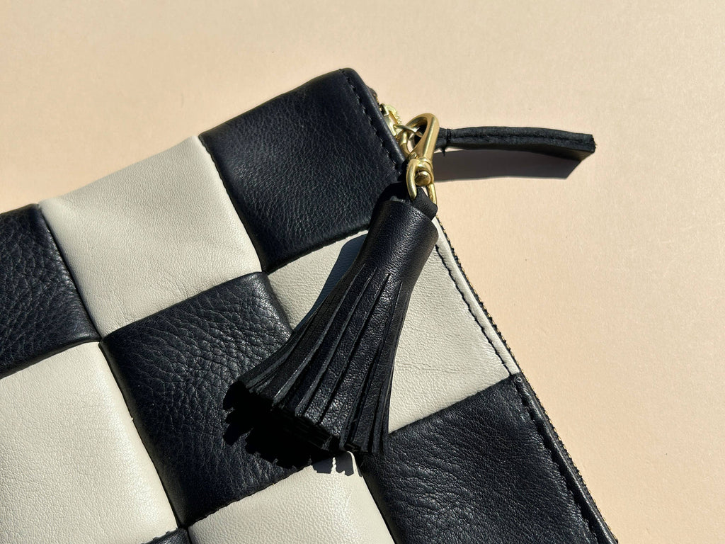 Tassel Keychain - black leather